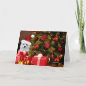Hermes het Maltese kerstWenskaart Kaart (Voorkant)