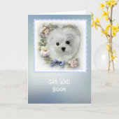 Hermes het Maltese Wenskaart "Get Well" Kaart (Gele Bloem)