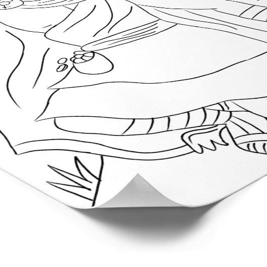 Hermes kleurplaat afdrukken poster (Hoek)