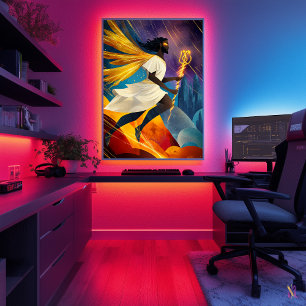 Hermes - Kubistische minimalistische legende - Mes Poster