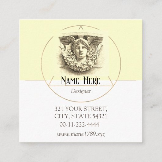 Hermes  minimaal monogram artful beige vierkante visitekaartje (Achterkant)