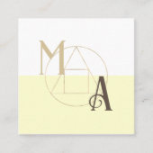 Hermes  minimaal monogram artful beige vierkante visitekaartje (Voorkant)