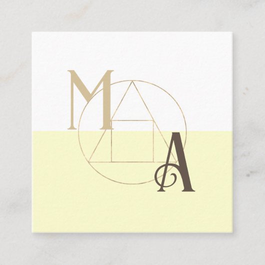 Hermes  minimaal monogram artful beige vierkante visitekaartje (Voorkant)