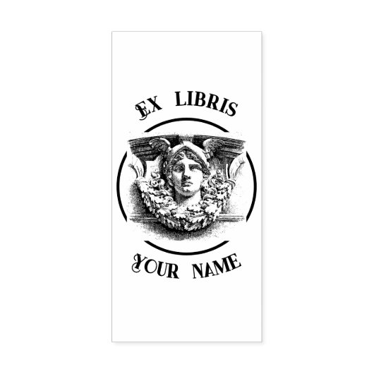 Hermes oude god antiek ex libris rubberstempel (Afrduk)