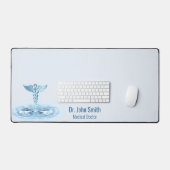 Hermes Rod Blue Caduceus Water Ripples Medisch Bureaumat (Keyboard & Muis)