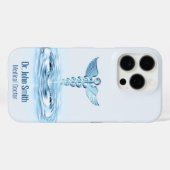 Hermes Rod Caduceus Water Ripples Blauw Medisch Case-Mate iPhone Case (Achterkant (horizontaal))