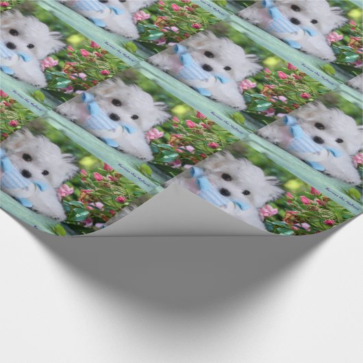 Hermes the Maltese Gift Wrapping Paper Cadeaupapier (Hoek)