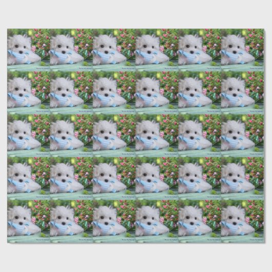 Hermes the Maltese Gift Wrapping Paper Cadeaupapier (Vlak)
