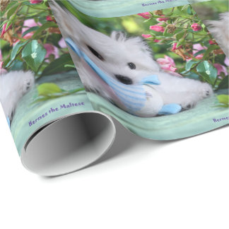 Hermes the Maltese Gift Wrapping Paper Cadeaupapier