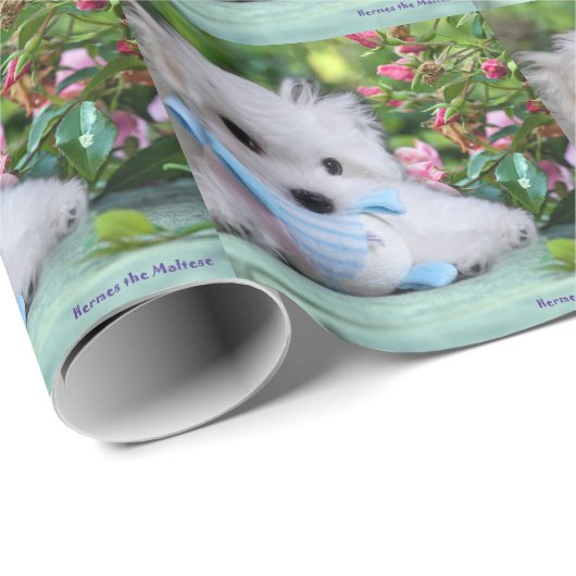 Hermes the Maltese Gift Wrapping Paper Cadeaupapier (Rol Hoek)