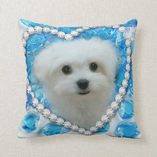 Hermes the Maltese Pillow/Cushion Kussen