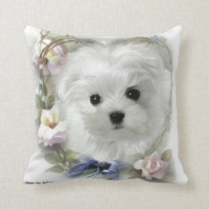 Hermes the Maltese Pillow/Cushion Kussen