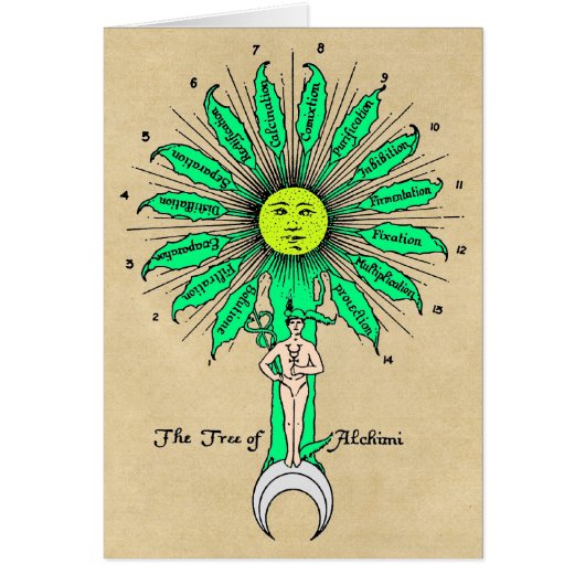 Hermes Tree of Alchemy Kaart (Voorkant)
