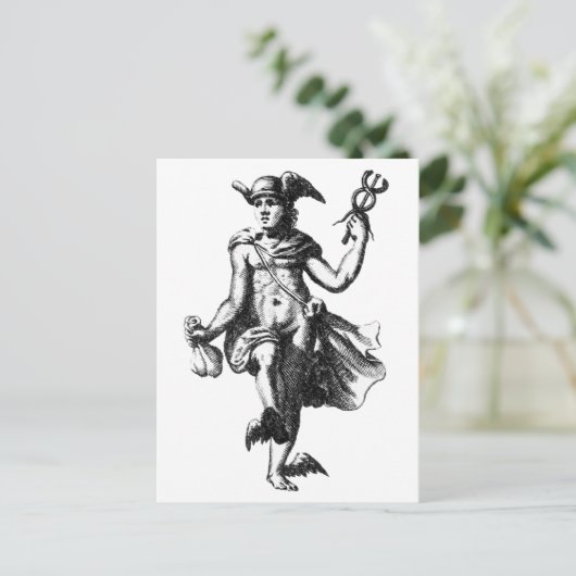 Hermes Trismegistus Alchemy Briefkaart (Staand voorkant)