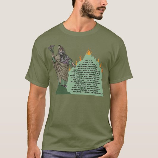 Hermes Trismegistus en de Smaragdgroene Tafel T-shirt (Voorkant)