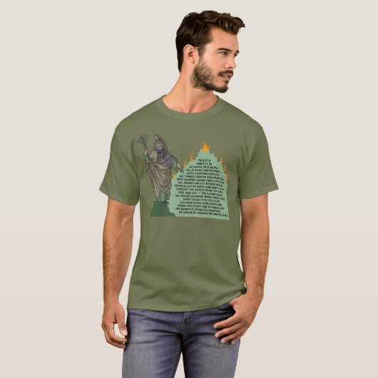 Hermes Trismegistus en de Smaragdgroene Tafel T-shirt (Voorkant volledig)