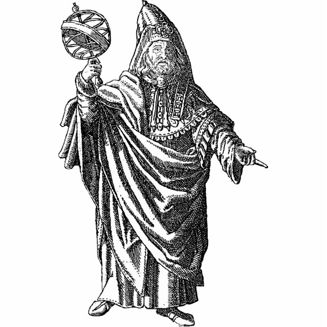 Hermes Trismegistus Fotosculptuur Staand Fotobeeldje (Voorkant)