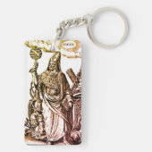 Hermes Trismegistus (Hermes the Thrice-Greatest) Sleutelhanger (achterkant)