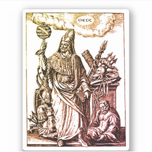 Hermes Trismegistus (Hermes the Thrice-Greatest) Sticker (Voorkant)