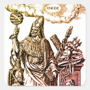 Hermes Trismegistus (Hermes the Thrice-Greatest) Vierkante Sticker