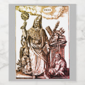 Hermes Trismegistus (Hermes the Thrice-Greatest) Wijn Etiket (Enkel label)