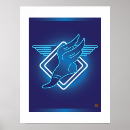 Hermes Winged Sandal-Print Poster (Voorkant)