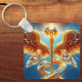 Hermes Winged Staff Sleutelhanger (Voorkant)