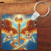 Hermes Winged Staff Sleutelhanger (Achterkant)