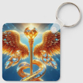 Hermes Winged Staff Sleutelhanger (Achterkant)