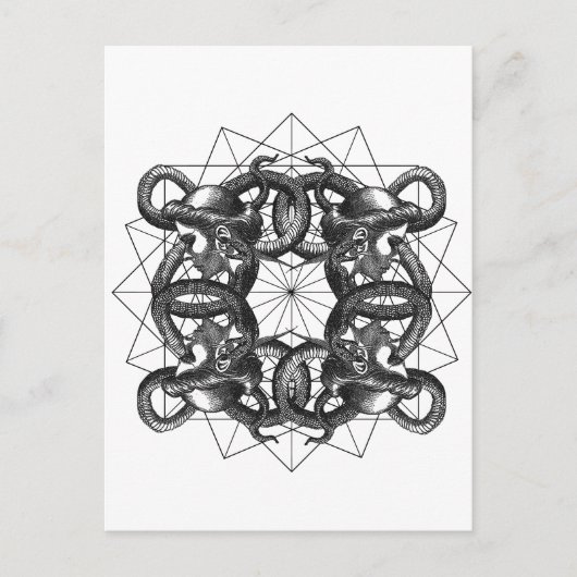 Hermetica Moderna - Medusa Intertwined Uitnodiging Briefkaart (Voorkant)