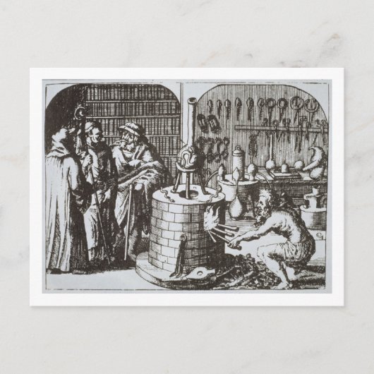 Hermetische filosofen en alchemicus uit 'Muse' Briefkaart (Voorkant)