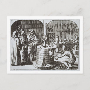 Hermetische filosofen en alchemicus uit 'Muse' Briefkaart
