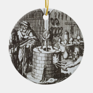 Hermetische filosofen en alchemicus uit 'Muse' Keramisch Ornament