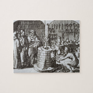 Hermetische filosofen en alchemicus uit 'Muse' Legpuzzel