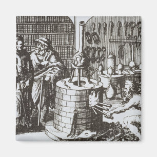 Hermetische filosofen en alchemicus uit 'Muse' Magneet