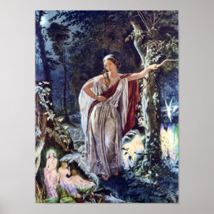 Hermia en de Fairies Victoriaans Fairy Art Print