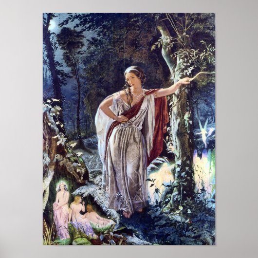 Hermia en de Fairies Victoriaans Fairy Art Print (Voorkant)