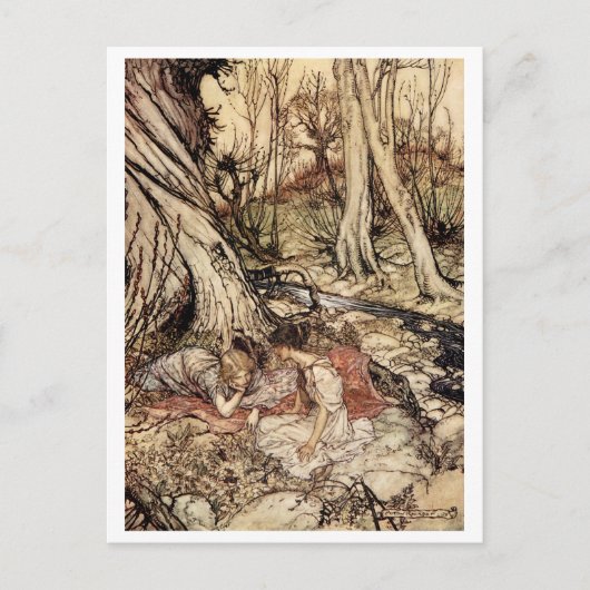 Hermia en Lysander Briefkaart (Voorkant)