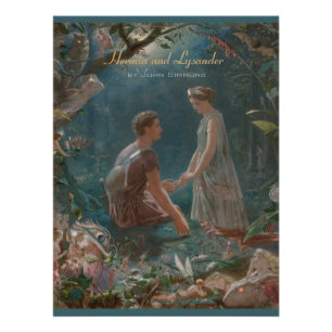 Hermia en Lysander John Simmons Shakespeare Perfect Poster