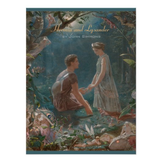 Hermia en Lysander John Simmons Shakespeare Perfect Poster (Voorkant)