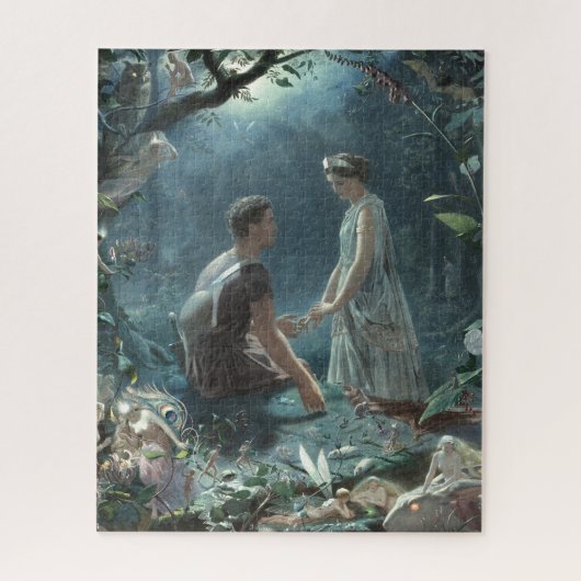 Hermia Lysander & fairies Midzomer Night Dream Legpuzzel (Verticaal)