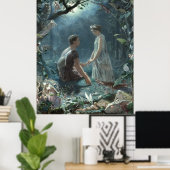 Hermia Lysander & fairies Midzomer Night Dream Poster (Thuiskantoor)