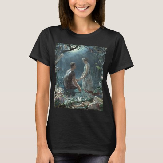 Hermia Lysander & feeën Midsummer Night Dream T-shirt (Voorkant)