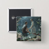 Hermia Lysander & feeën Midsummer Night Dream Vierkante Button 5,1 Cm (Voorkant /achterkant)