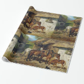 Hermine Biedermann-paarden bij de Stab Wr Cadeaupapier (Uitgerold)