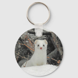 Hermine blanche sleutelhanger
