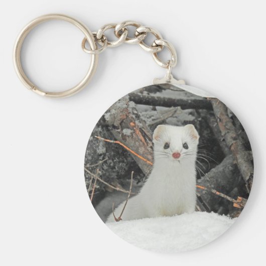 Hermine blanche sleutelhanger (Voorkant)