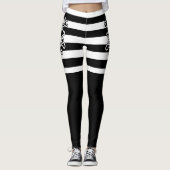 Hermine bretonne in gwenn ha du (wit en zwart) leggings (Voorkant)