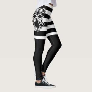 Hermine bretonne in gwenn ha du (wit en zwart) leggings
