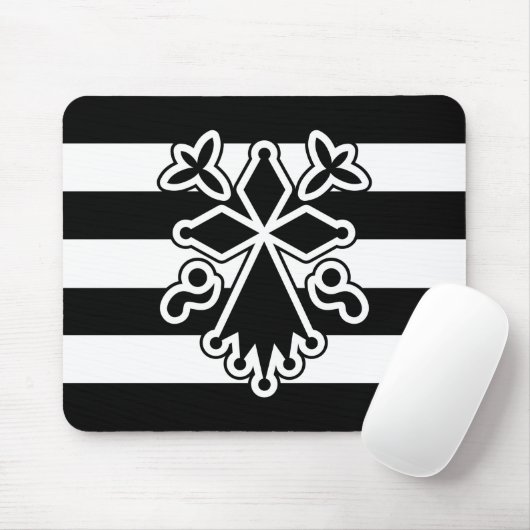 Hermine bretonne in gwenn ha du (wit en zwart) muismat (Met muis)